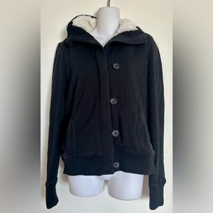 SO | Junior’s Navy Blue Fleece-Lined Sweatshirt Jacket Size XL